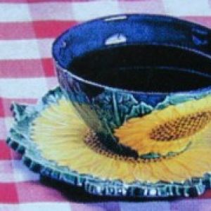 Sunflower Teacup and Saucer