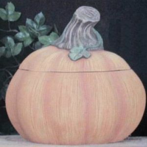 Pumpkin Container With Lid - medium