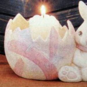 Bunny Cracked Egg Candleholder
