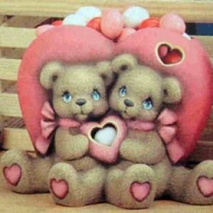 Heart Cuddle Bear Candleholder