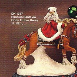 Russian Santa On Orlov Trotter Horse