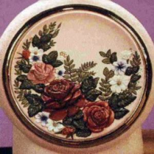 Floral Plate with Insert for Lamp