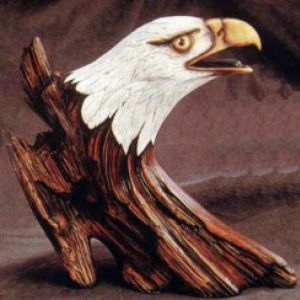 Driftwood Eagle Head