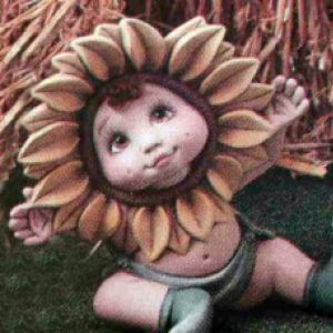 Sunflower Baby With Hands Up