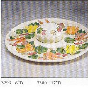Round Flat Plate Large with Dip Centre