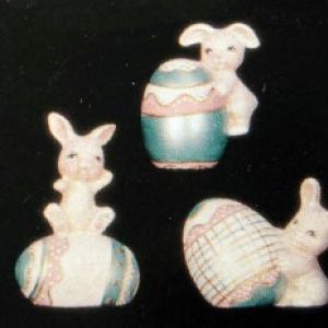 Bunny On Egg (set of 3)