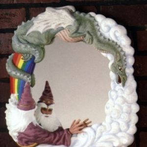 Magical Wall Mirror with wizard attachment