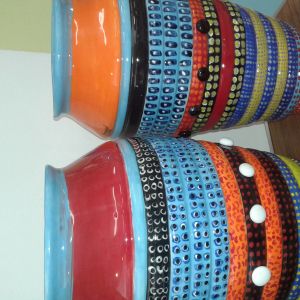 Medium Horizontal-Striped Vase