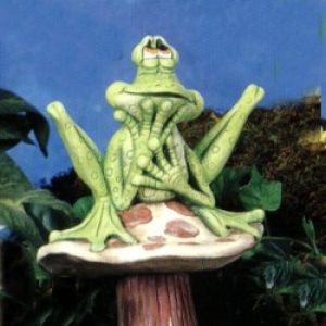 Frog On Mushroom Large