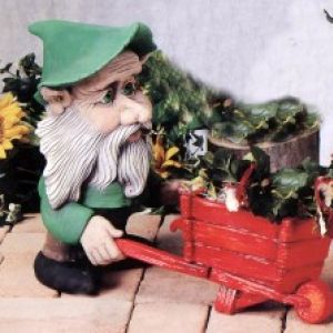 Huckster Gnome with Wheelbarrow